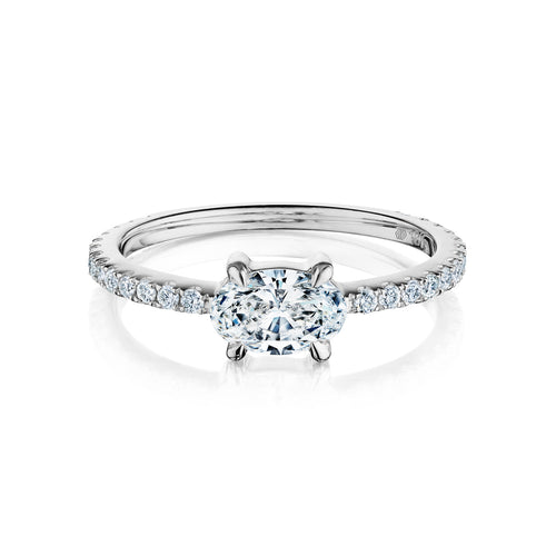 Oval & Round Diamond Ring
