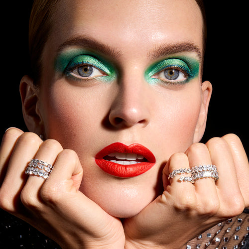 Mixed Cut Diamond Bypass Ring Image 2