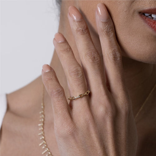 Diamond Chain Link Ring Image 2