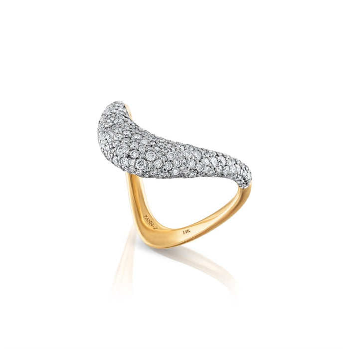 Petite ZAHA Pavé Diamond Ring