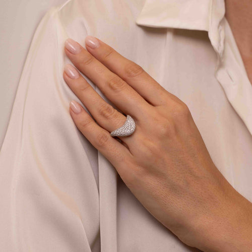 Big ZAHA Pavé Diamond Ring Image 2