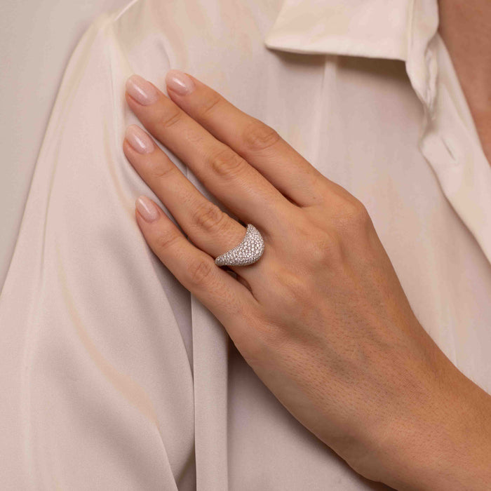 Big ZAHA Pavé Diamond Ring