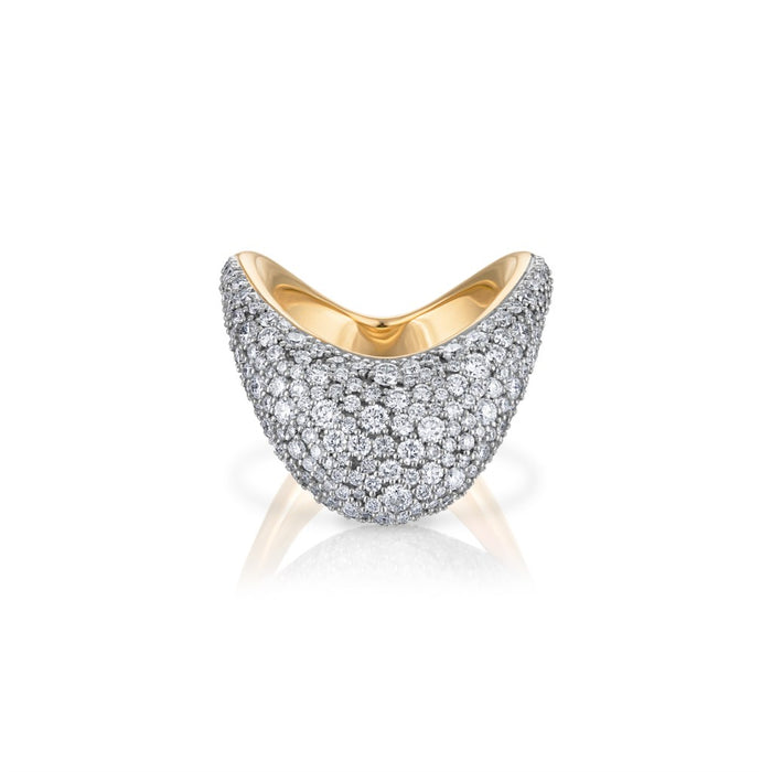 Big ZAHA Pavé Diamond Ring