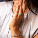 Emerald & Diamond Toi et Moi Ring