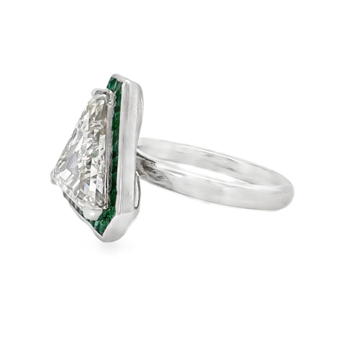 Trillion Diamond & Emerald Cocktail Ring