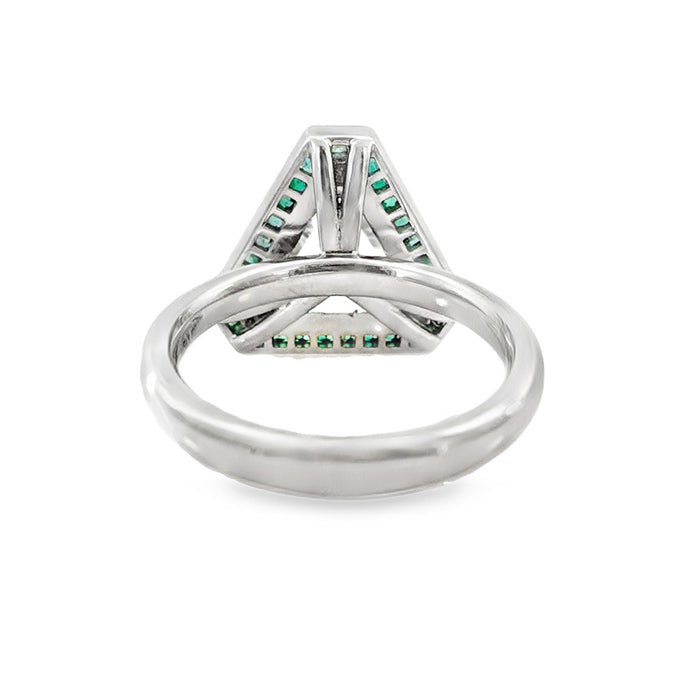 Trillion Diamond & Emerald Cocktail Ring