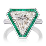 Trillion Diamond & Emerald Cocktail Ring