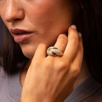 Diamond Scalloped Cocktail Ring