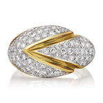 Diamond Scalloped Cocktail Ring