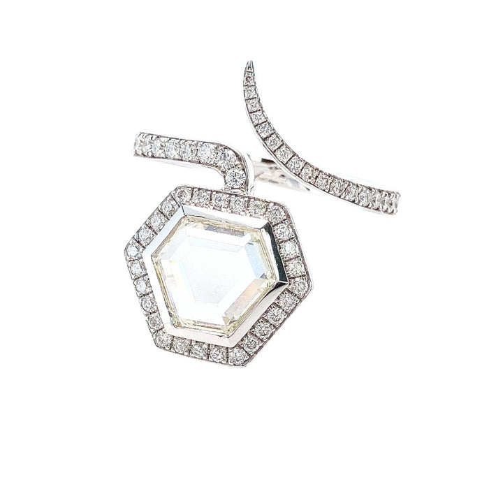 1.51ct Portrait Cut Diamond Geometric Ring