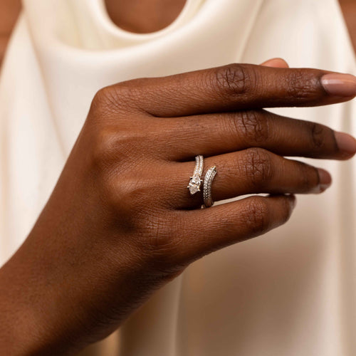 Marquise Diamond Wrap Ring Image 2