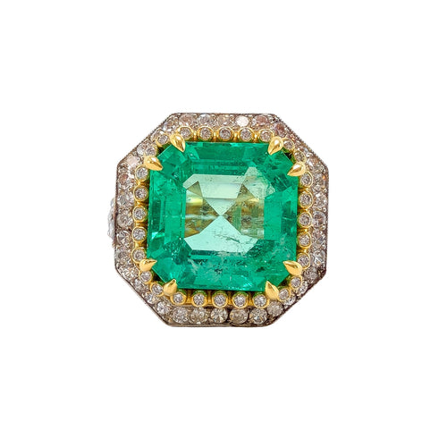 Emerald and Diamond Ring