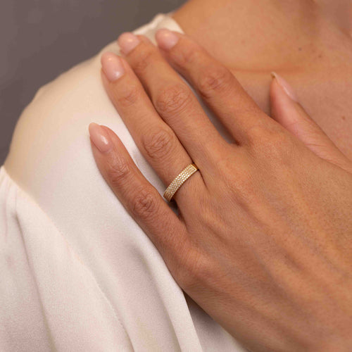 Diamond 4 Row Pave Ring Image 2