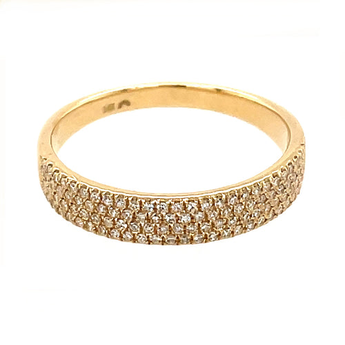 Diamond 4 Row Pave Ring