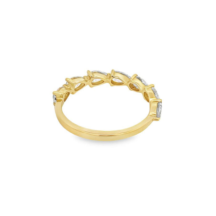 Pear Diamond Half Eternity Band