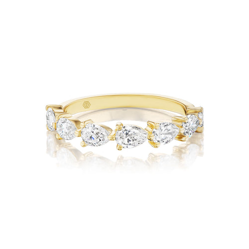 Pear Diamond Half Eternity Band