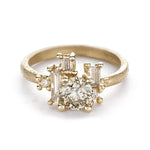Champagne Diamond Luminous Cluster Ring