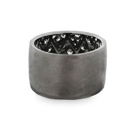 Black Finish Diamond Cigar Band