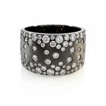 Black Finish Diamond Cigar Band