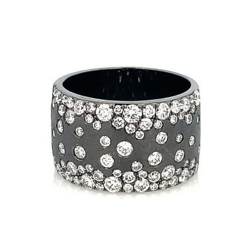 Black Finish Diamond Cigar Band