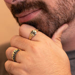 Black Diamond Flush Set Ring