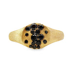Black Diamond Flush Set Ring