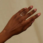 Organic Diamond Triangle Ring