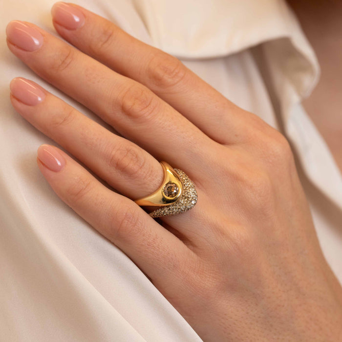 Petite ZAHA Pave Mixed Diamond Ring