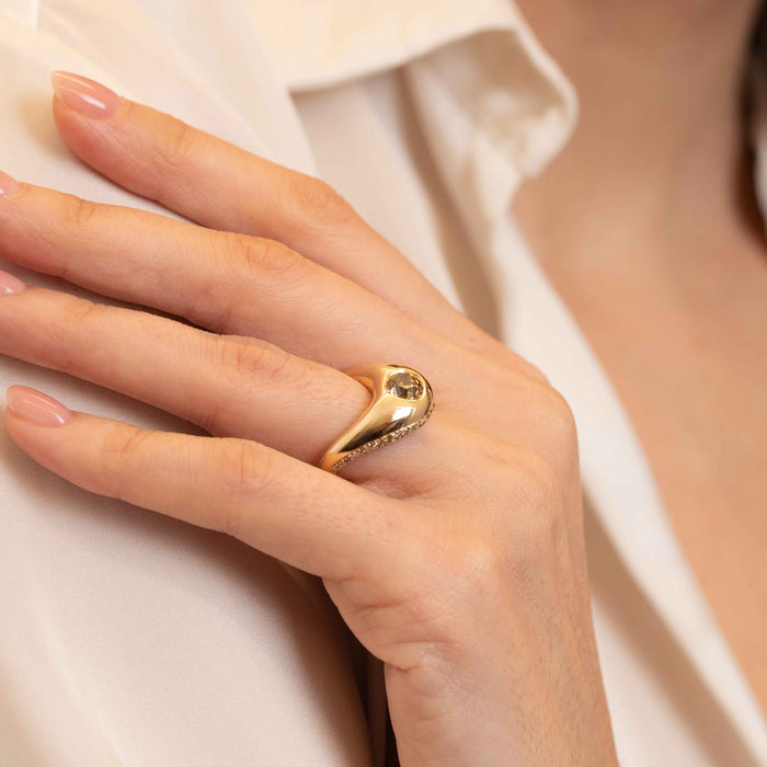 ZAHA's Secret Champagne Diamond Ring