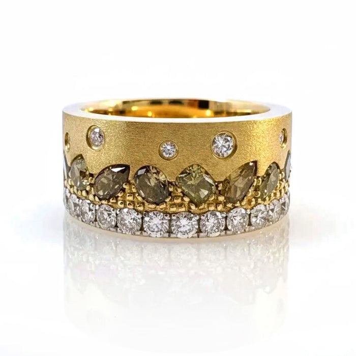 Fancy and White Diamond Ring