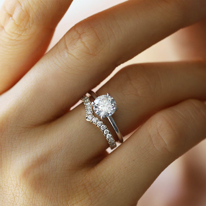 Cherry Diamond Wedding Band
