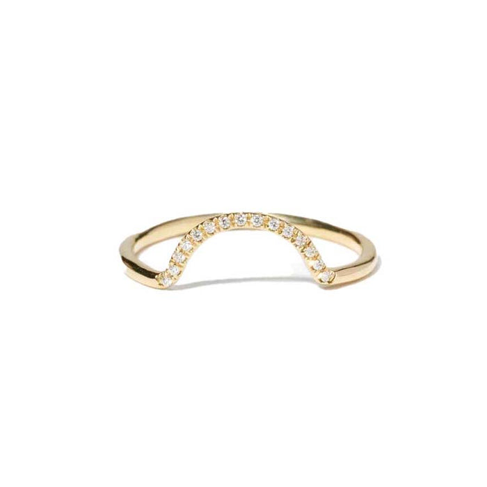 Small Arc Diamond Micropave Ring