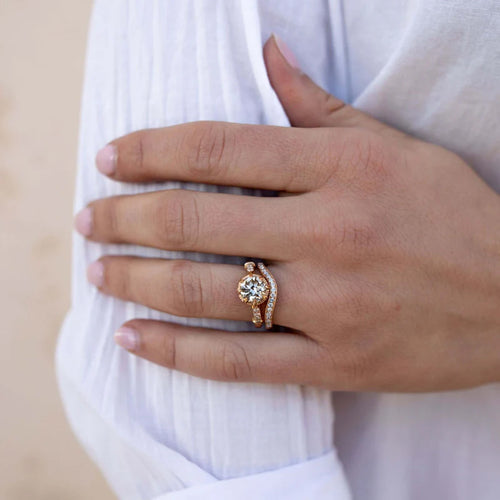 Grace Diamond Curved Wedding Band Image 2