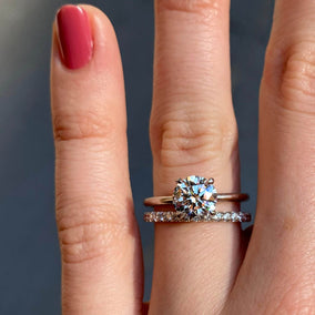 Small Serena Diamond Half-Eternity Wedding Band Image 2