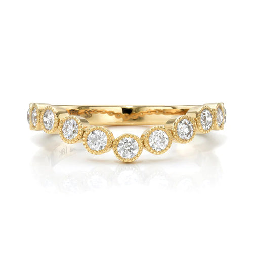 Gabby Diamond Curved Wedding Band