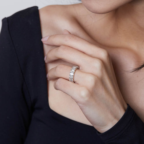 6.40tcw Full Diamond Eternity Band Image 2