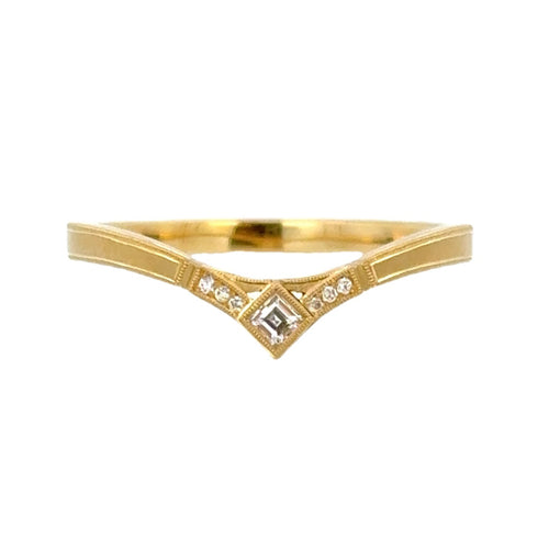 Twyla Diamond Contour Wedding Band
