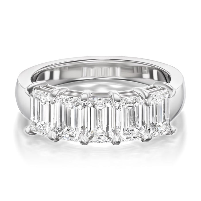 2.53tcw Battery Half Diamond Eternity Wedding Band