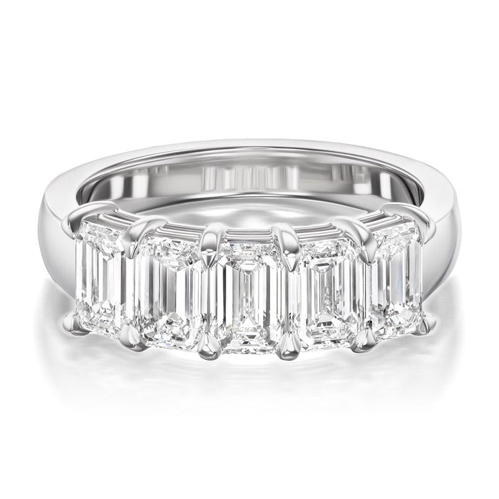 2.53tcw Battery Half Diamond Eternity Wedding Band