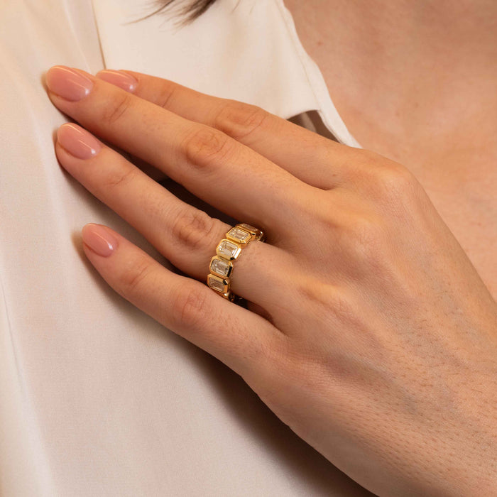 6.41tcw Full Diamond Bleeker Eternity Band