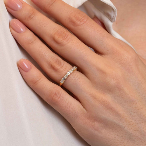 Petite Murray Half Diamond Eternity Band Image 2