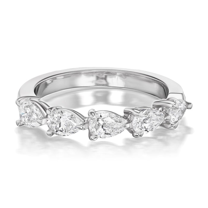 1.18tcw Chambers Half Diamond Eternity Wedding Band