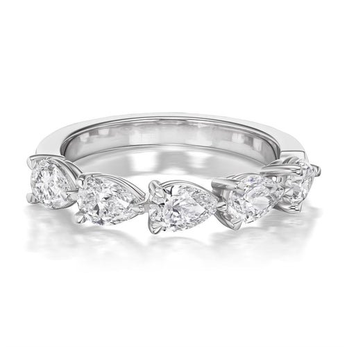 1.51tcw Chambers Half Diamond Eternity Wedding Band