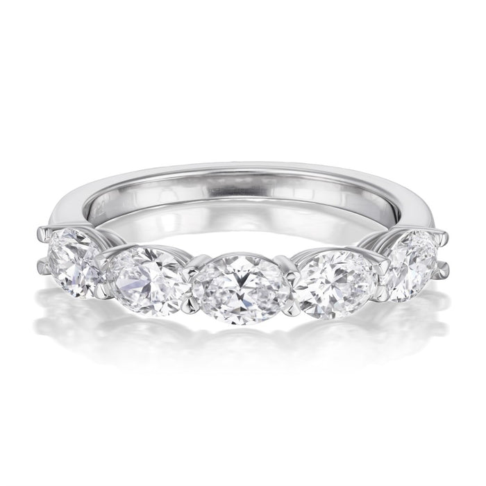 1.50tcw Oliver Half Diamond Eternity Wedding Band