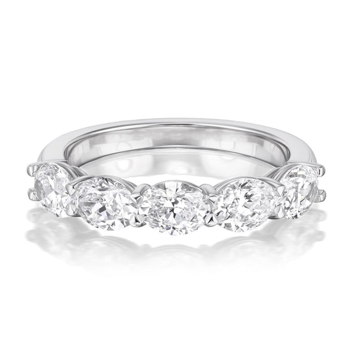 2.00tcw Oliver Half Diamond Eternity Wedding Band