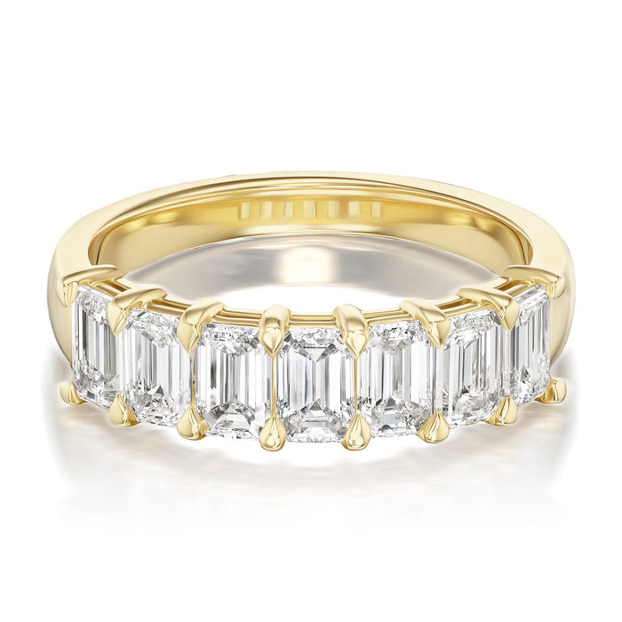 1.80tcw Battery Half Diamond Eternity Wedding Band