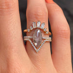 Pave Diamond Triangle Ring