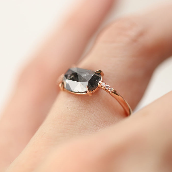Roebling 2.08ct Salt & Pepper Diamond Engagement Ring