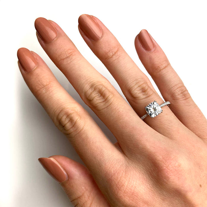 Willa Moissanite Pave Engagement Ring