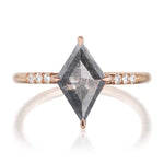Roebling Kite 1.74ct Salt & Pepper Diamond Engagement Ring